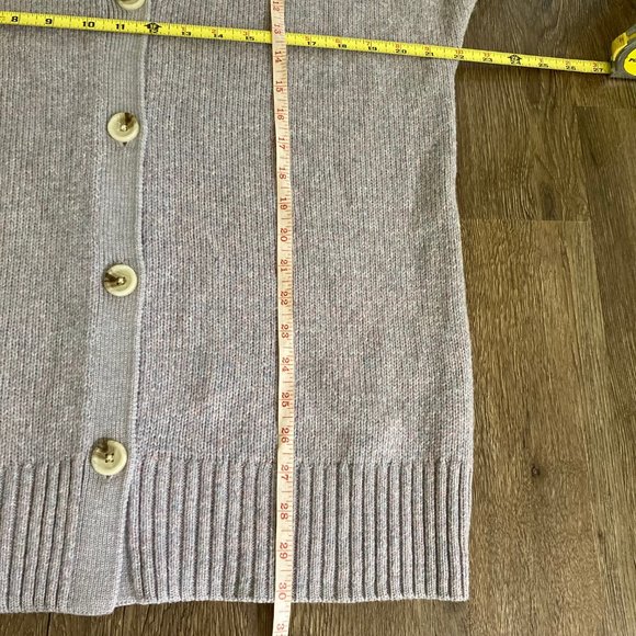 Smartwool Cozy Lodge Boyfriend Cardigan in Purple Eclipse Heather - Picture 3 of 5